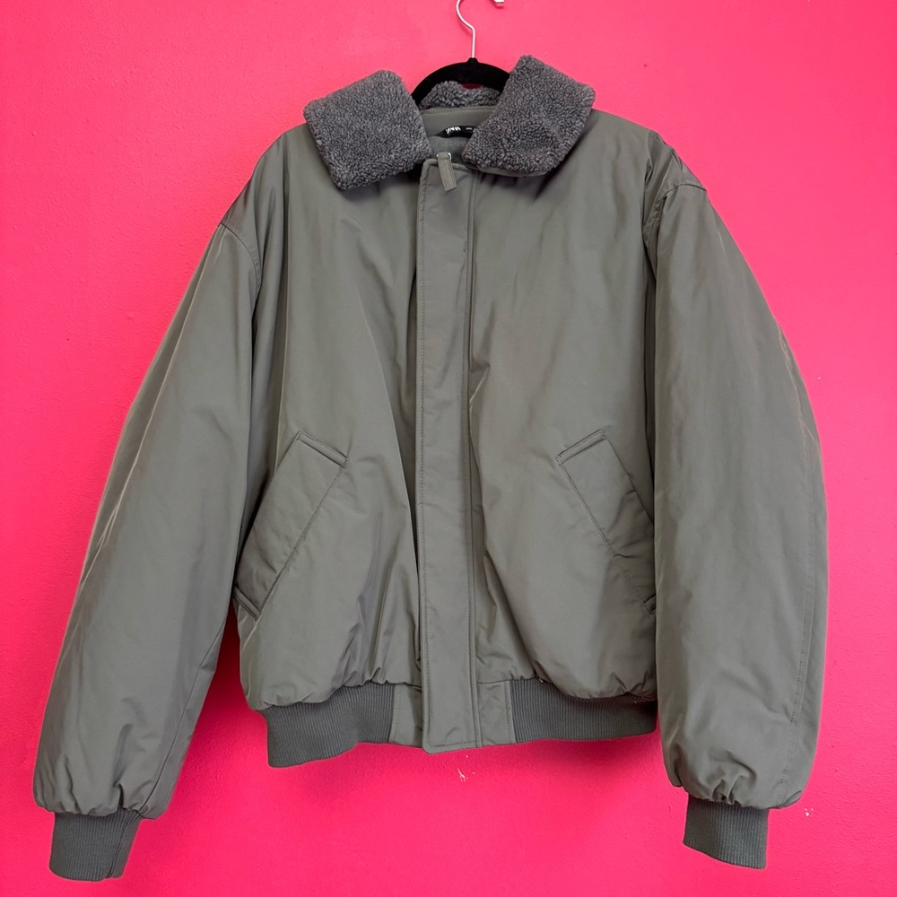 Men's Charcoal Grey Bomber Jacket